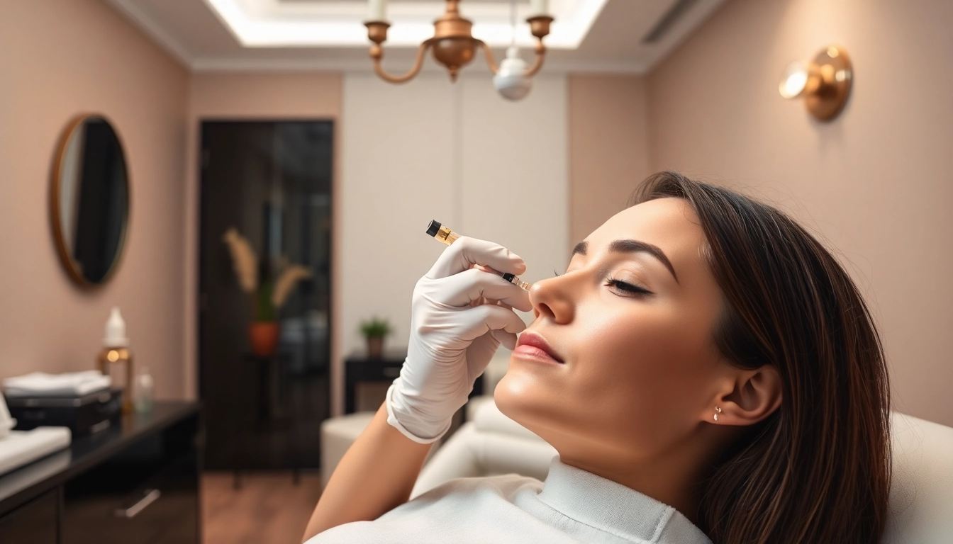 Patient receiving an effective botox zuerich behandlung in a serene clinical setting.