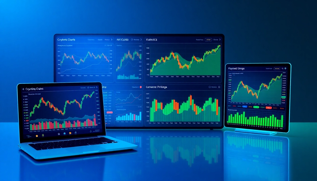 Detailed view of aicoin官网 featuring live crypto trading charts and security features on various devices for seamless digital asset management.