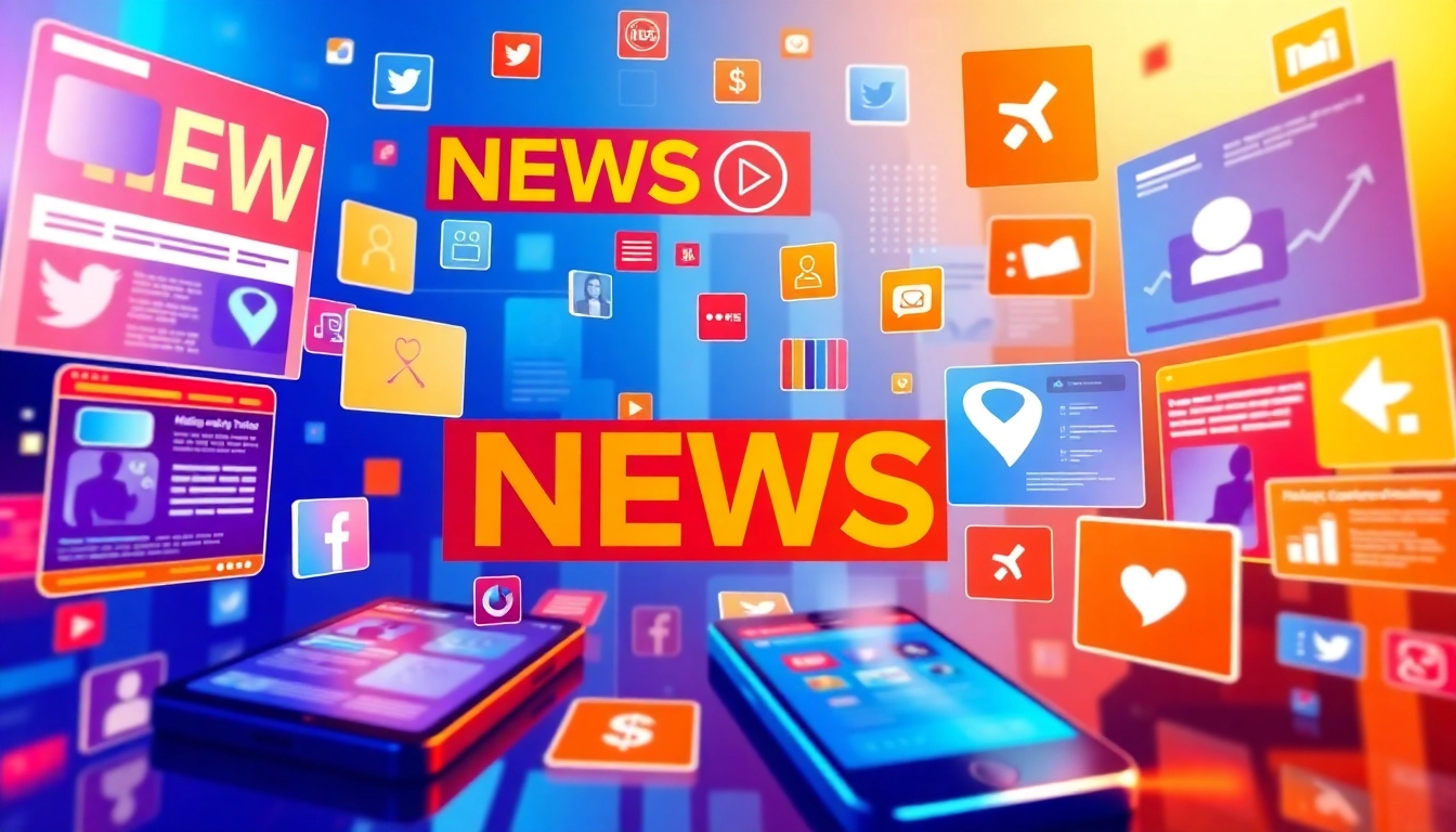 Stay ahead with real-time trending news visuals showcasing top headlines and live updates in vibrant colors.