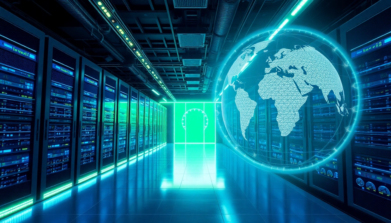 Secure international servers with https://linkcli.com/, highlighting DDoS defense, global connectivity, and modern tech infrastructure for enhanced online security.