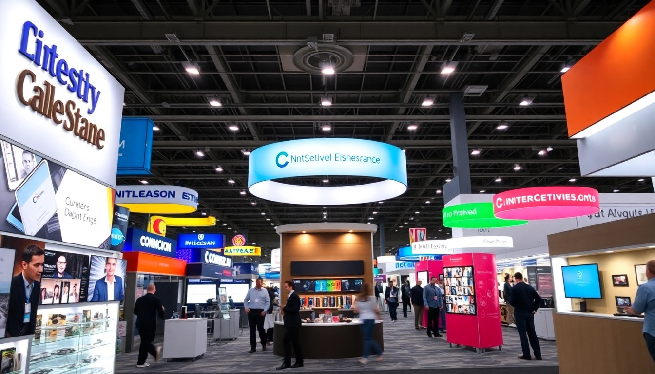 High-quality tradeshow displays arranged in a modern booth, highlighting customization and professional presentation for maximum engagement.