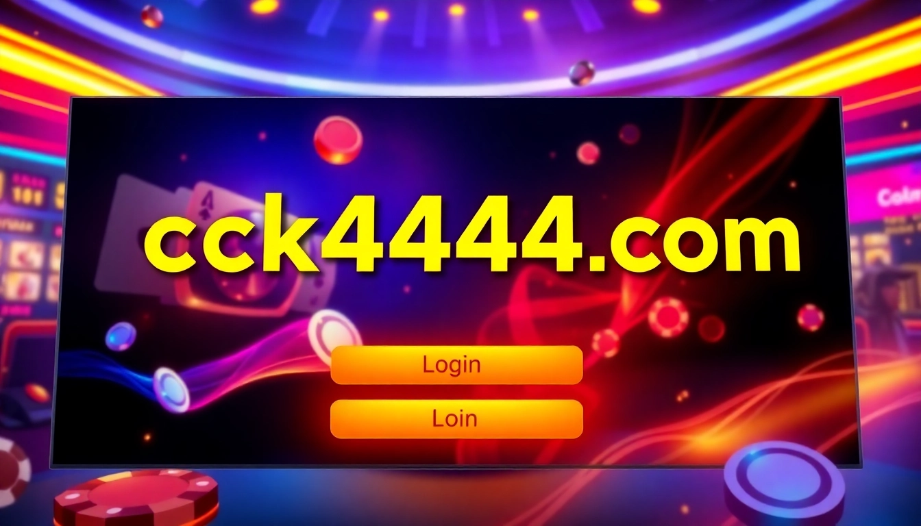 Guide users to effortless ck4444 com login with an intuitive screen showcasing secure access to top online casino features.