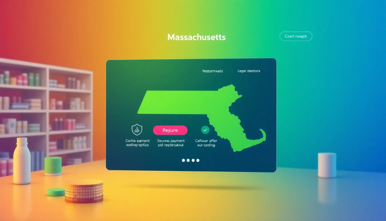 Massachusetts online pharmacy interface promoting secure crypto payments and reliable medication delivery