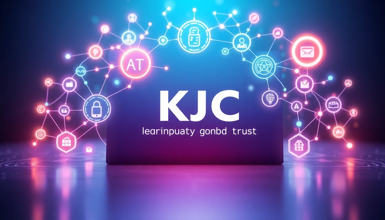 KJC digital ecosystem showcasing interconnected technology platforms, emphasizing innovation, trust, and connectivity in the entertainment and tech industry.