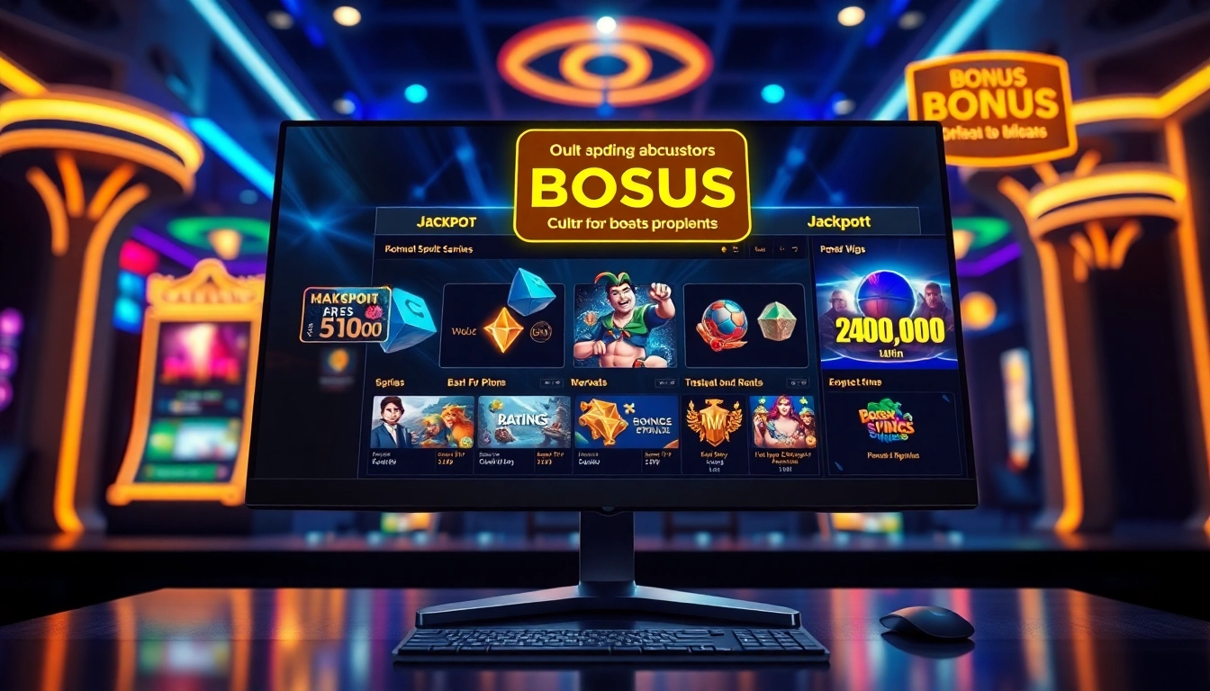 Modern gaming platform interface with vibrant colors and promotional banners on a high-resolution monitor.
