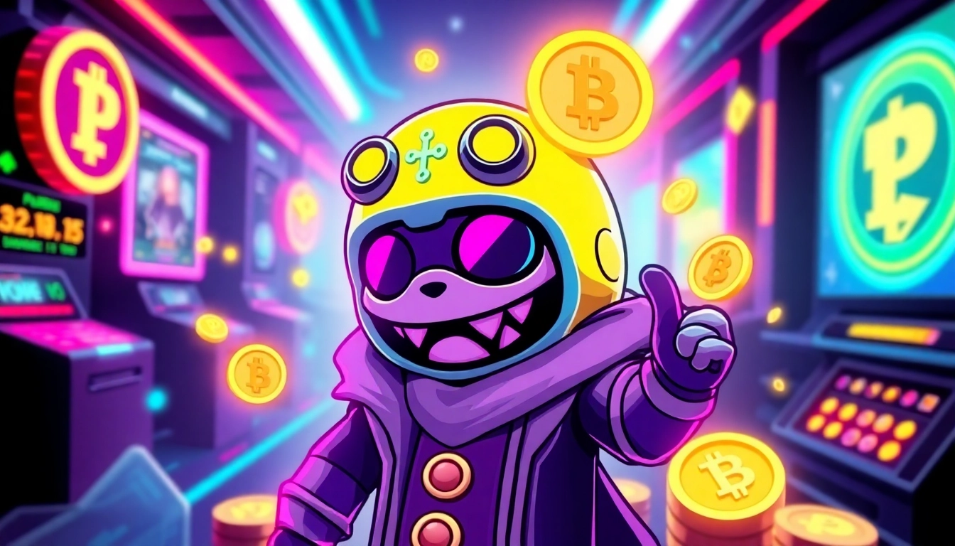 Pepe Coin engaging in GambleFi activities on multi-chain platforms with vibrant blockchain