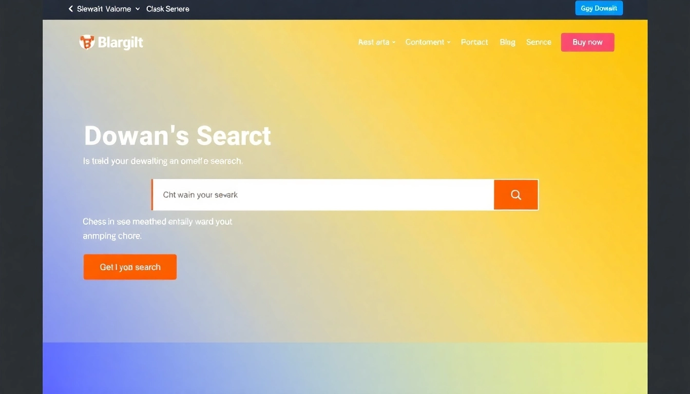 Easy to use domain availability checker interface with vibrant design and clear search features