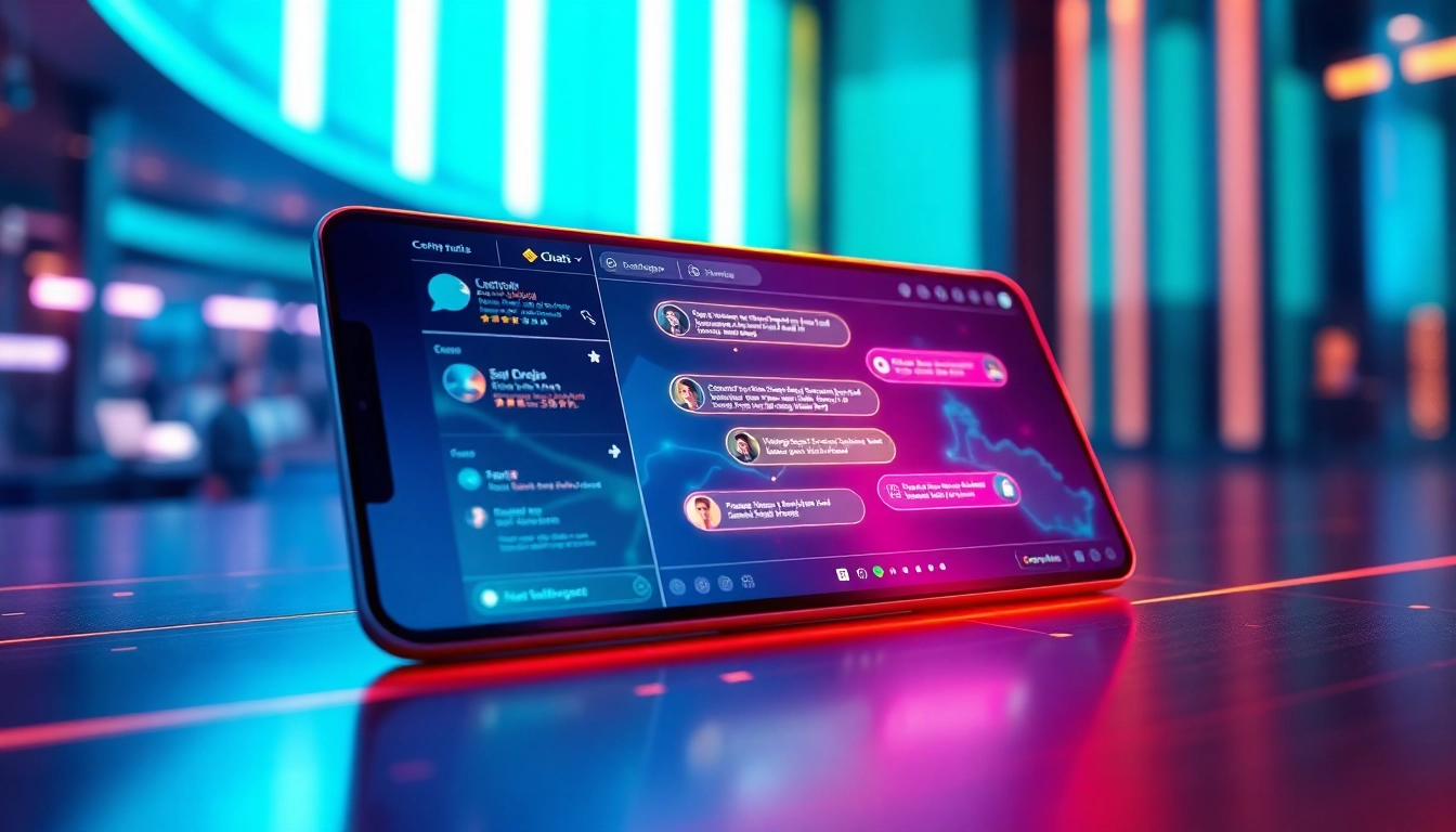 Engaging visual of a chat application interface highlighting seamless conversation flow and