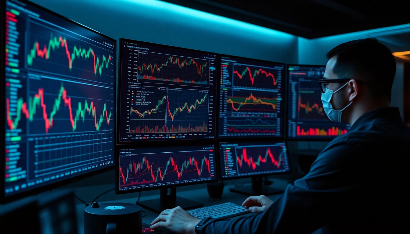 Trading view platform showcasing real-time market charts and analysis tools for traders