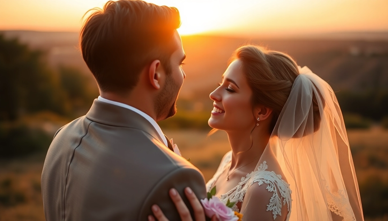 Professional photos showcasing authentic moments of eskuvoi fotozas during a couple's outdoor